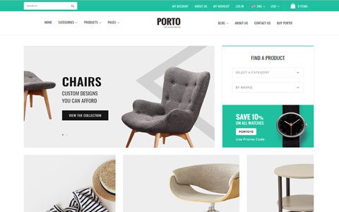 Porto WooCommerce Html Template